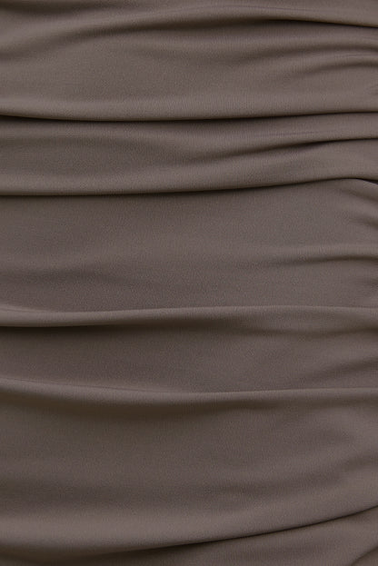 Dynamite Sculpt Open Side Maxi Dress Brown