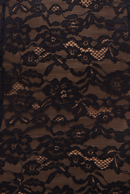 Dynamite Monet Lace Overlay Maxi Dress Black