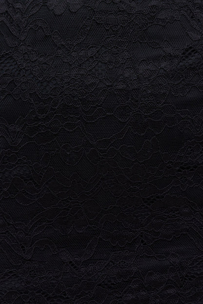 Dynamite Sheer Side Lace Maxi Dress Black