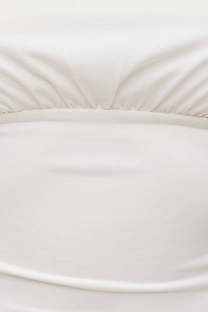 Dynamite Sculpt Cinched Waist Top White