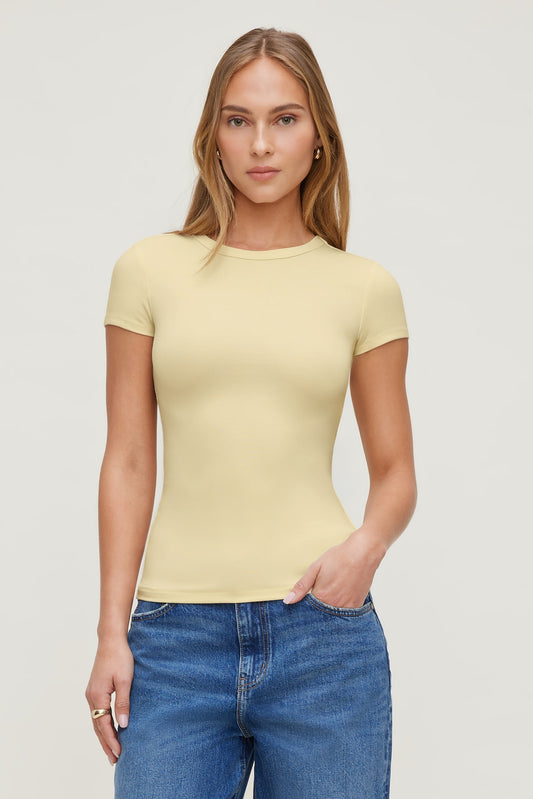 Dynamite Rumi Crewneck T Shirt Yellow