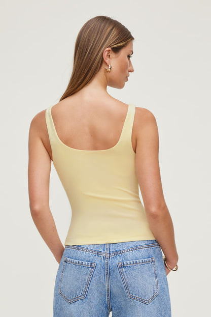 Dynamite Scoop Neck Tank Top Yellow