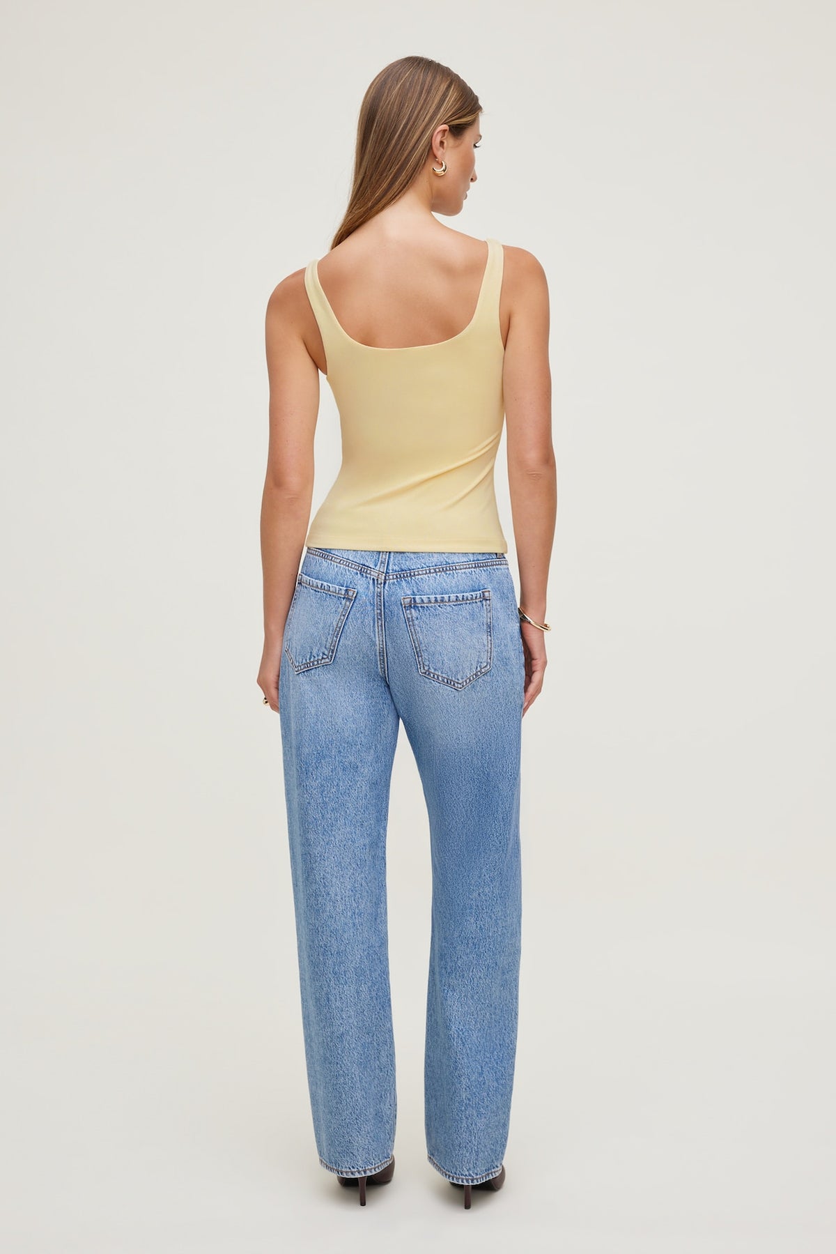 Dynamite Scoop Neck Tank Top Yellow