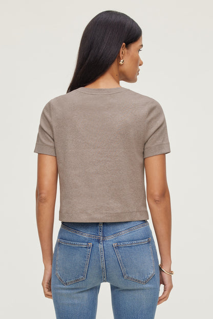 Dynamite Everyday Cotton T Shirt Brown