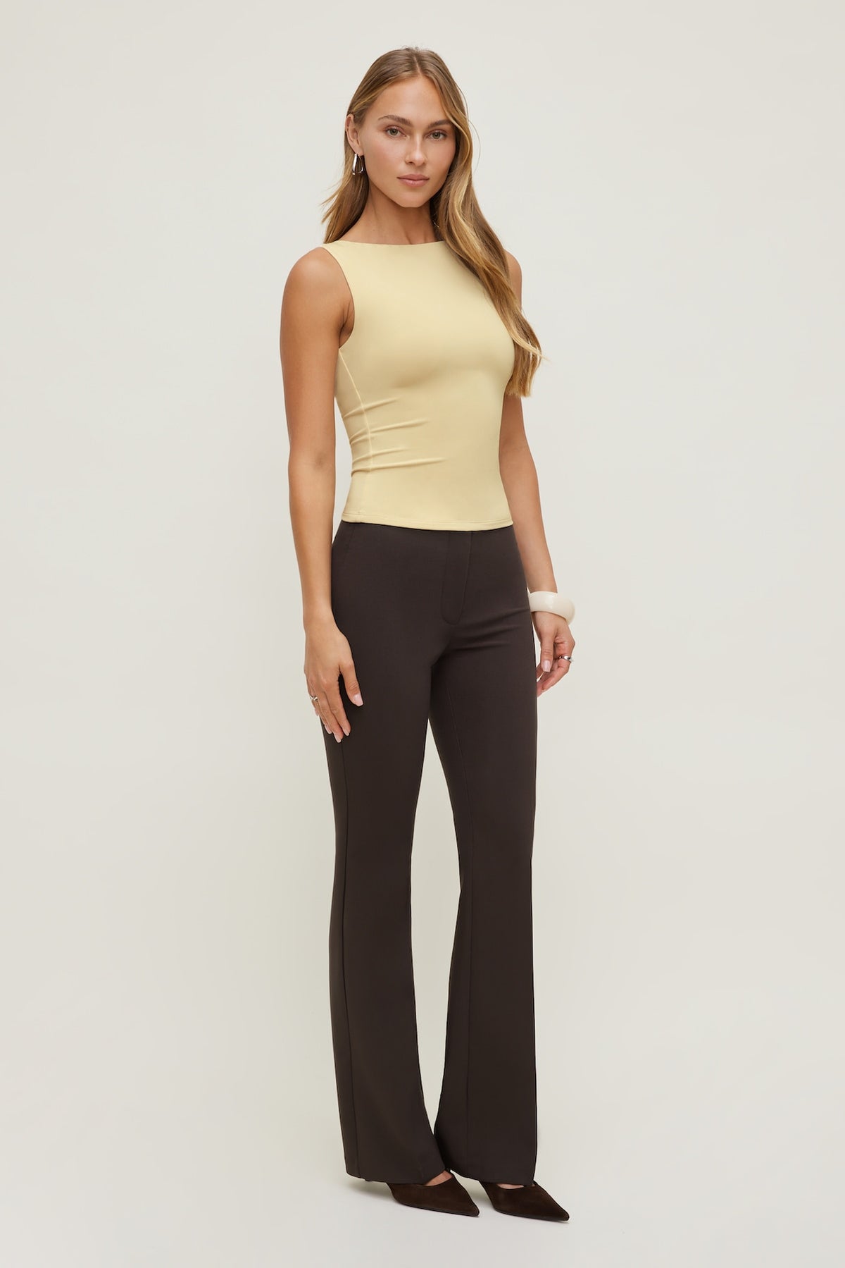 Dynamite Nola Sculpt Tank Top Yellow