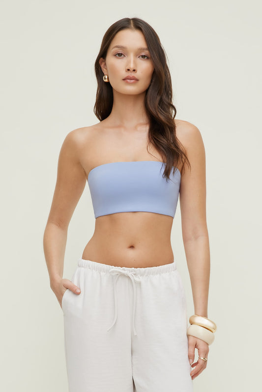 Dynamite Sculpt Bandeau Bra Blue