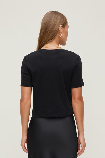 Dynamite Everyday Cotton T Shirt Black