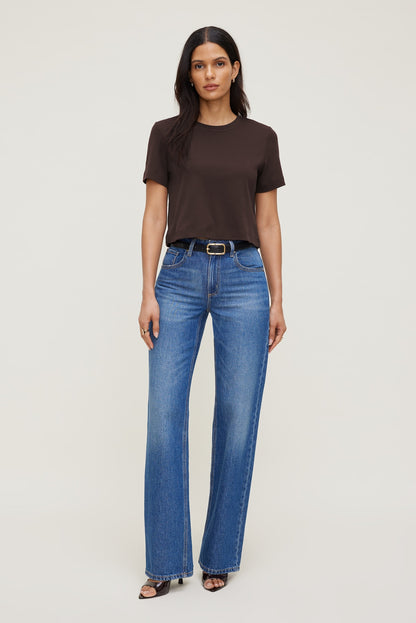 Dynamite Everyday Cotton T Shirt Brown