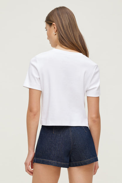 Dynamite Everyday Cotton T Shirt White