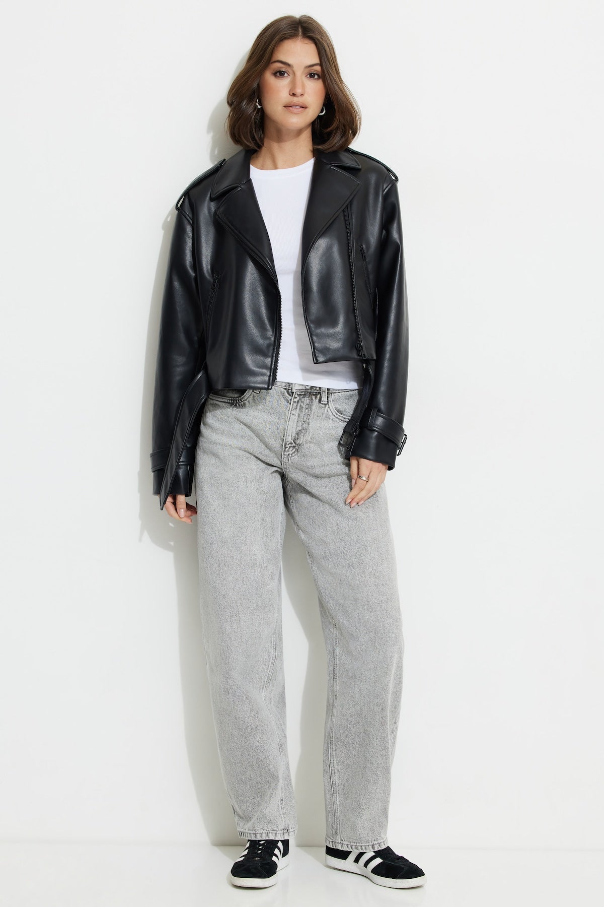 Dynamite Tedi Ribbed Long Sleeve T Shirt White