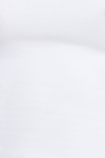 Dynamite Tedi Ribbed Long Sleeve T Shirt White