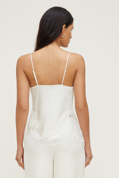 Dynamite Madi Lace Satin Cami Top Beige