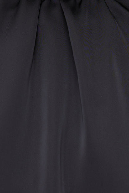 Dynamite Paloma Bubble Satin Halter Blouse Black
