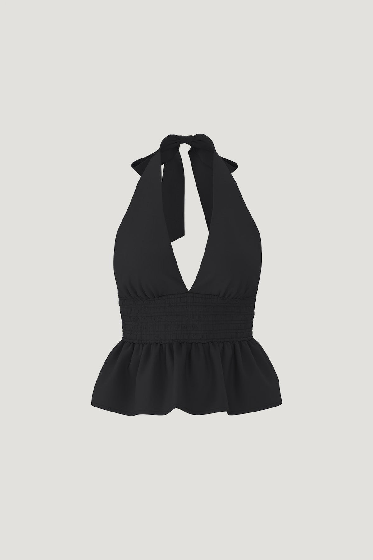 Dynamite Poplin Halter Top Black
