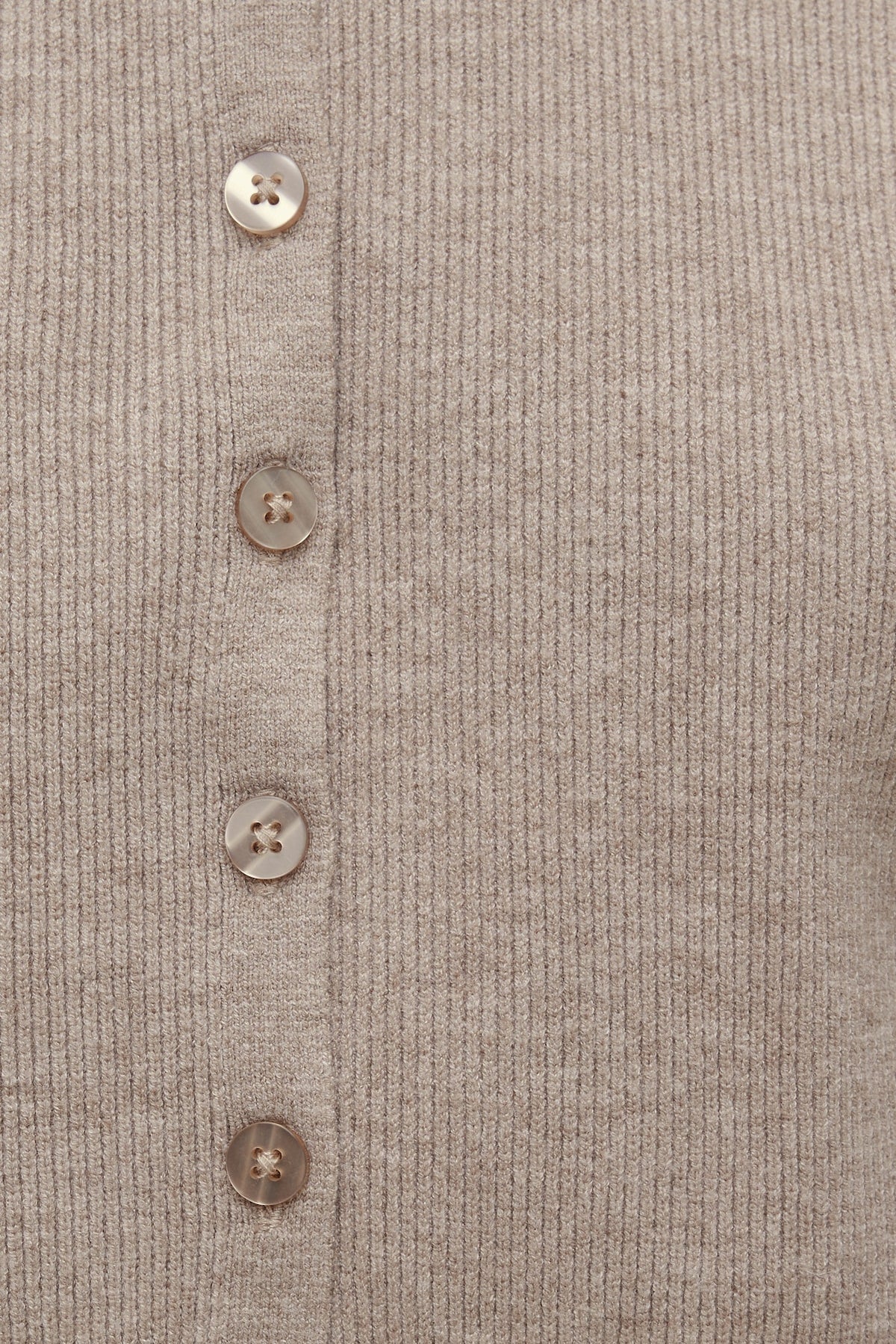 Dynamite Sara Ribbed Cinch Hem Cardigan Beige