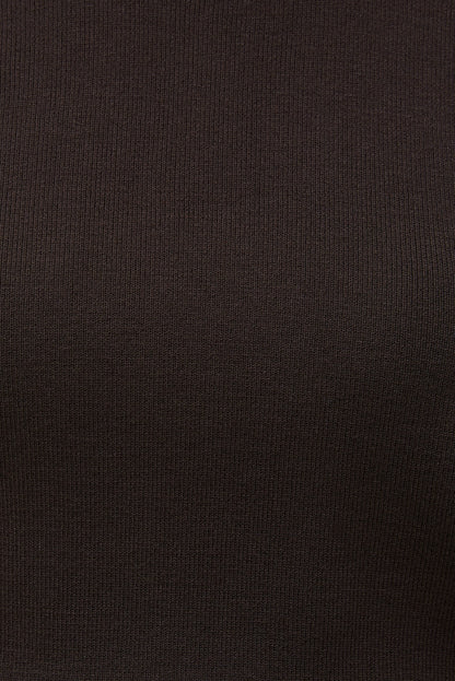 Dynamite Clara Short Sleeve Sweater Brown