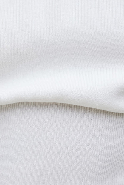 Dynamite Cinched Boat Neck Sweater White