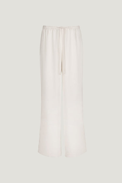Dynamite Leo Satin Wide Leg Pants Beige