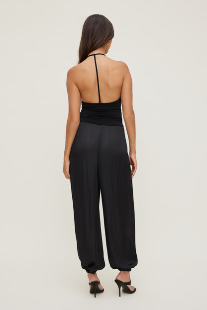 Dynamite Satin Balloon Pants Black