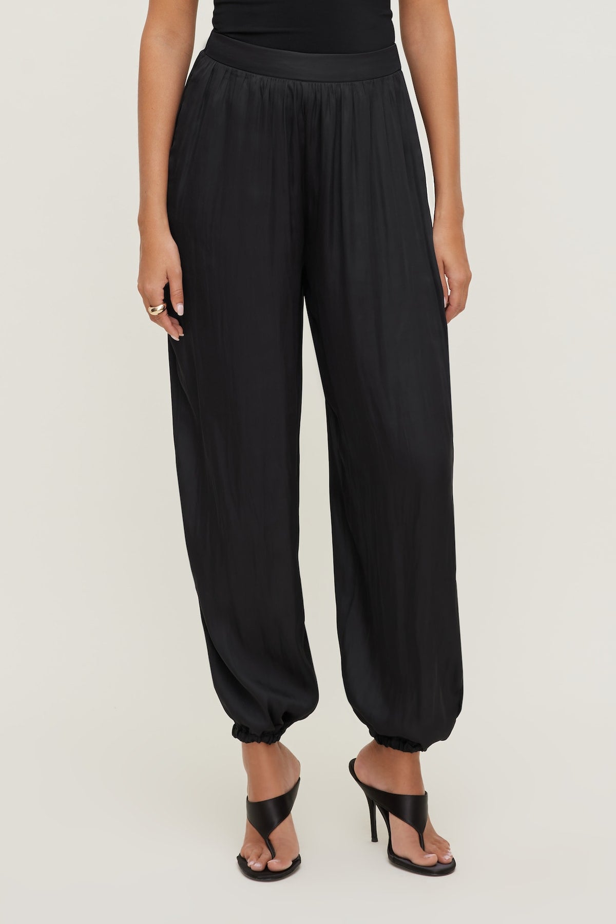 Dynamite Satin Balloon Pants Black