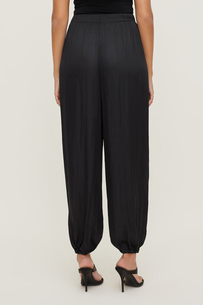 Dynamite Satin Balloon Pants Black