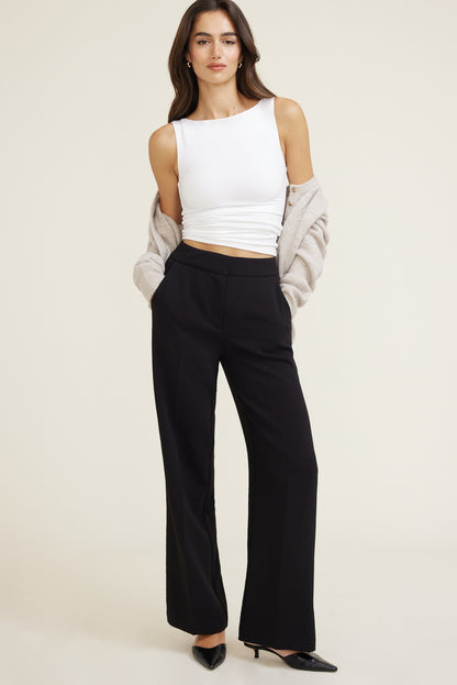 Dynamite Yasmin Airflow Straight Leg Pants Black