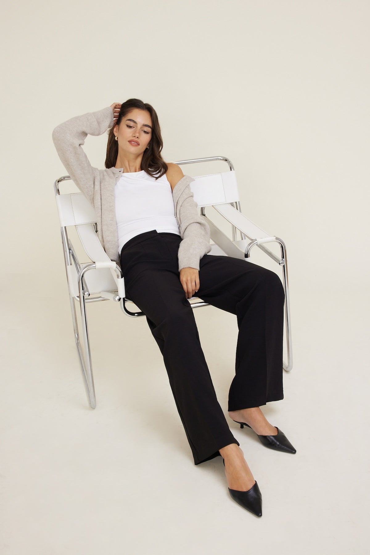 Dynamite Yasmin Airflow Straight Leg Pants Black