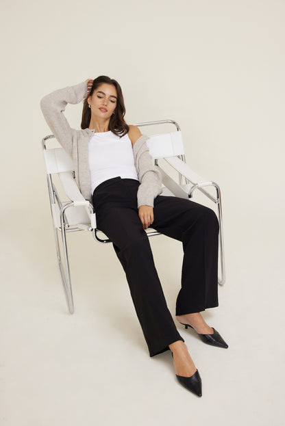 Dynamite Yasmin Airflow Straight Leg Pants Black