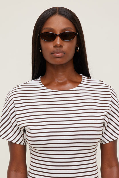 Dynamite LE SPECS | Duskfall Oval Sunglasses Brown